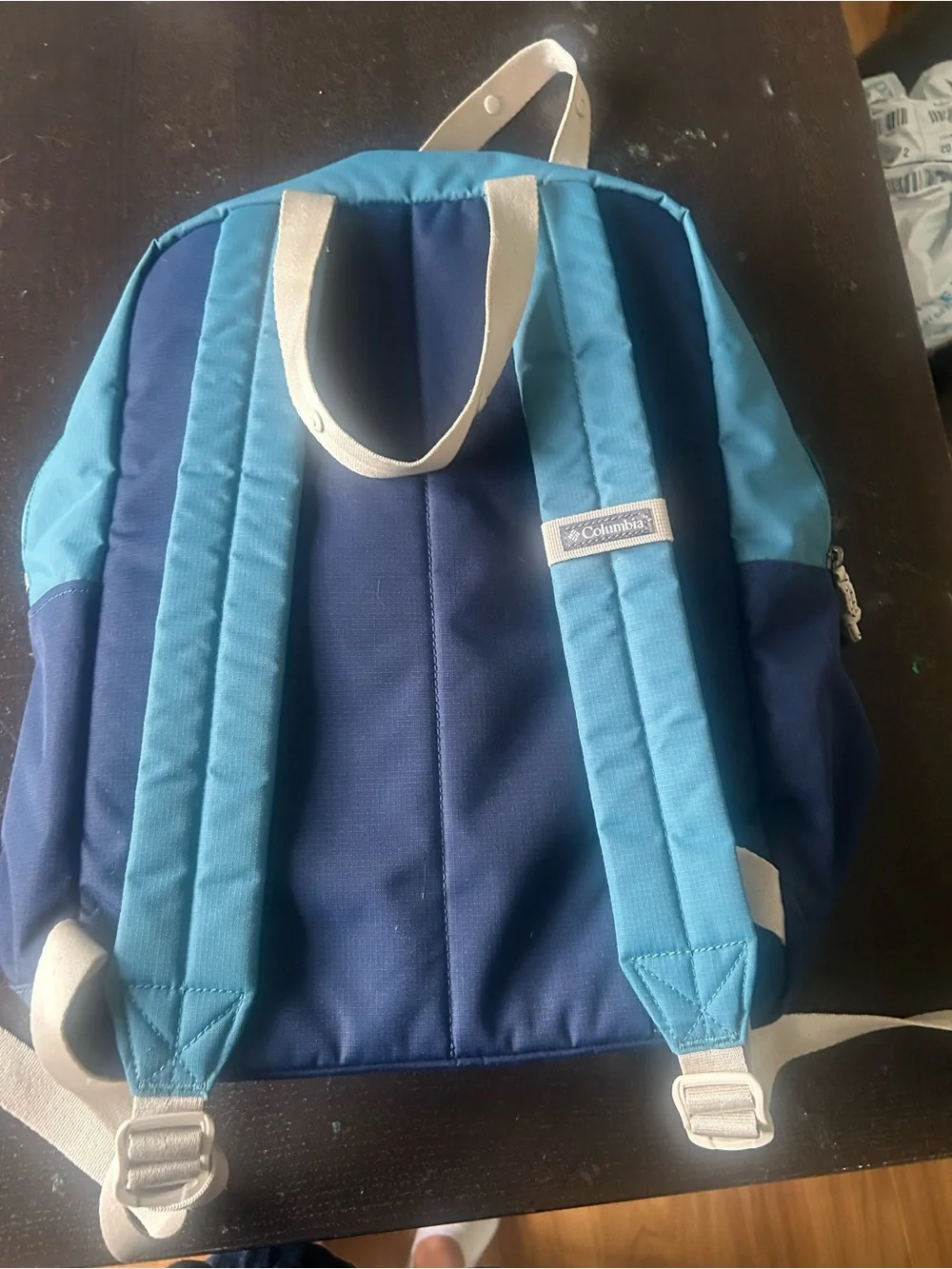 Columbia Two-Tone Blue Backpack with White Straps